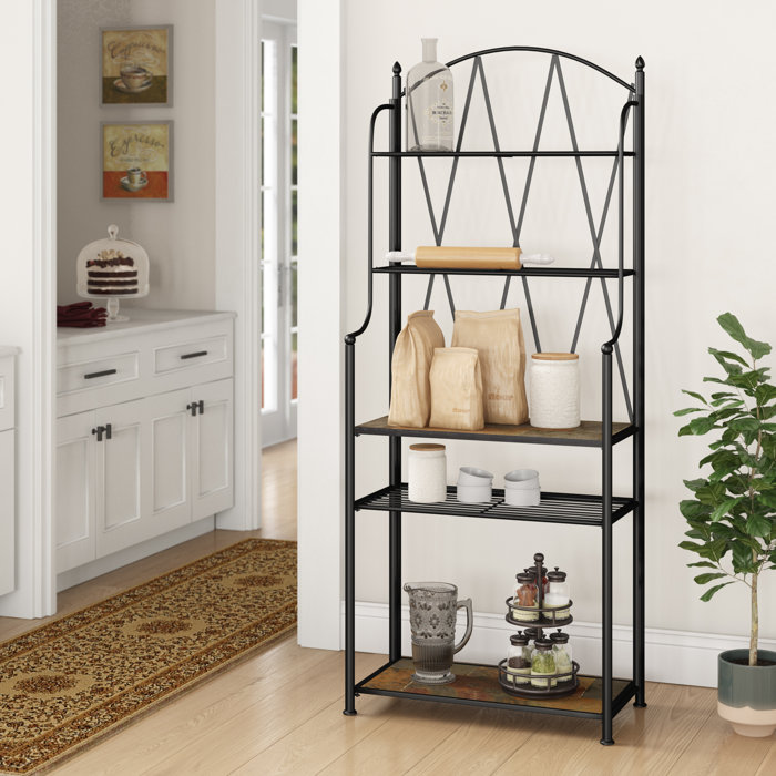 Alcott Hill® Mcdavid 30.3'' Wrought Iron Standard Baker's Rack